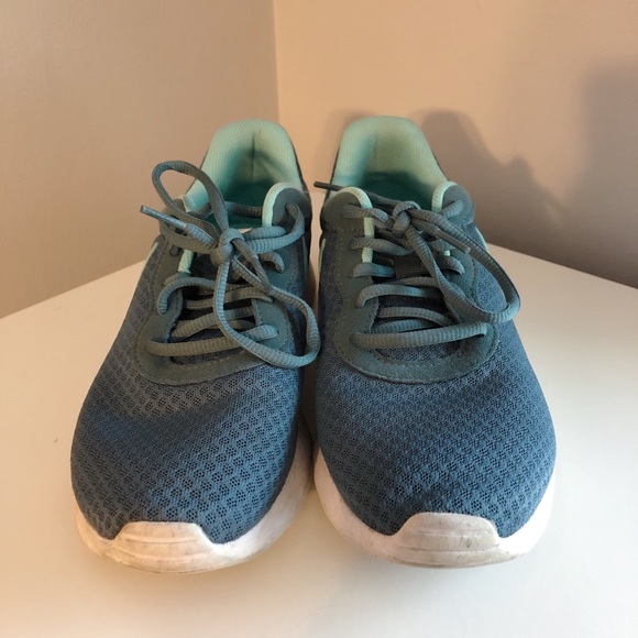 Teal Nike Tanjun Shoes - Picture 2 of 4